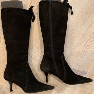 AK ANNE KLEIN 6.5 M Tall Black Suede Boot